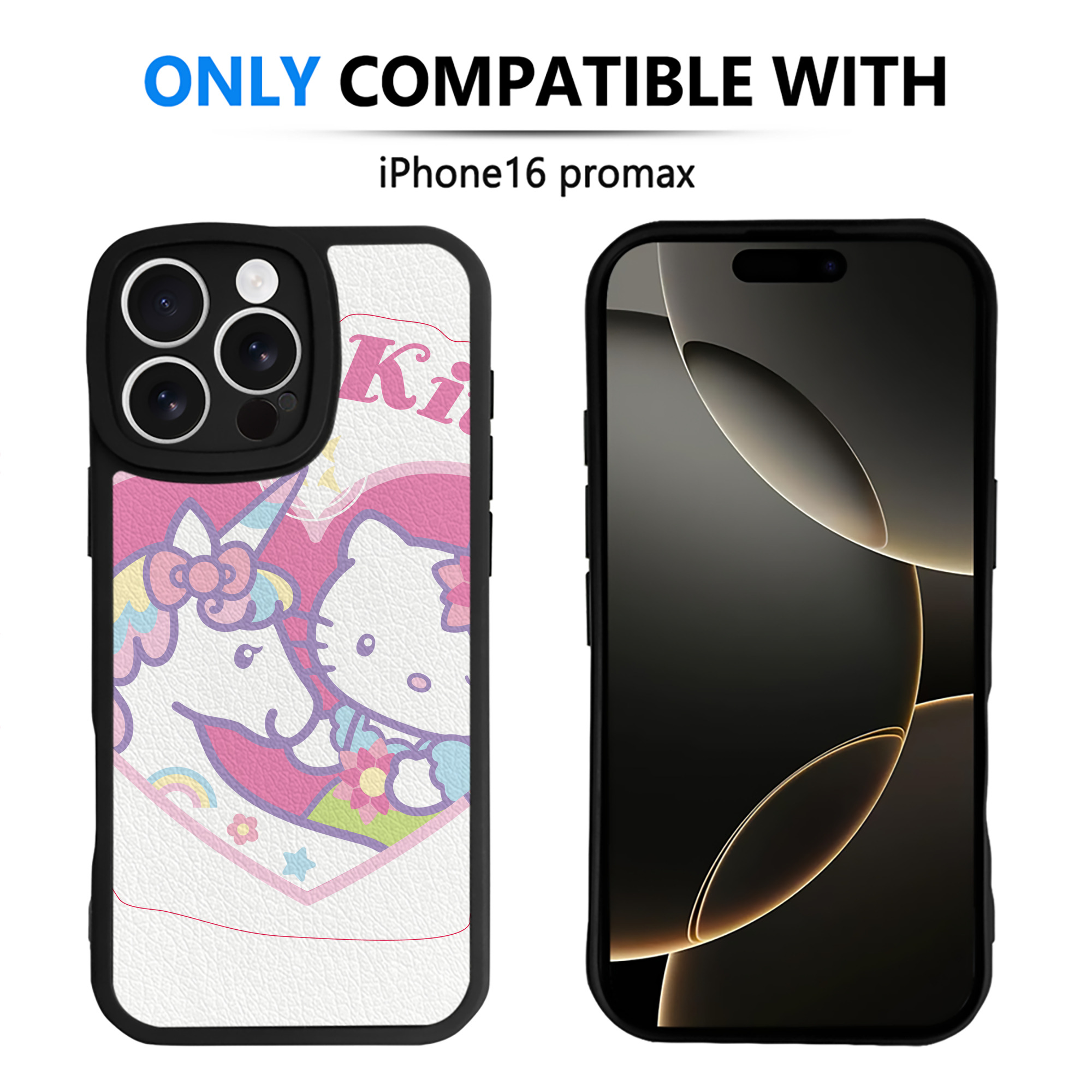 （画像用） Hello Kitty ハローキティ 【iPhone 16シリーズ対応】シリコンスマホケース（レザー調） 材質：シリコン